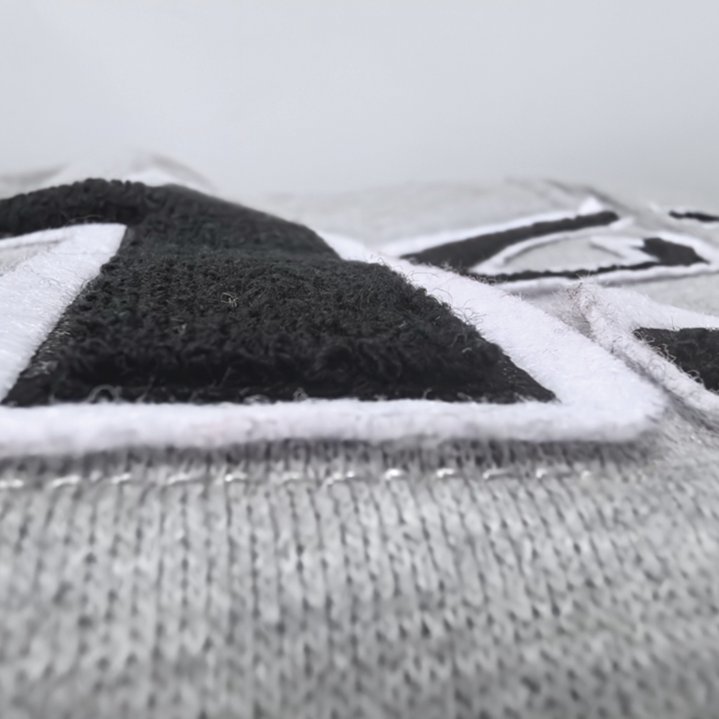 HW Chenille Patch Zip Up Heather Grey Hoodie