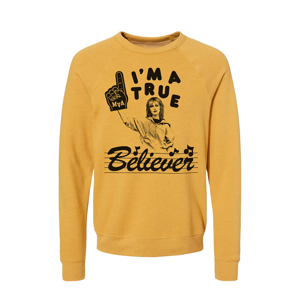 True Believer Mustard Crewneck Fleece